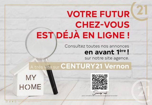 Appartement à vendre - 3 pièces - 47.86 m2 - VERNON - 27 - HAUTE-NORMANDIE - Century 21 Rive Gauche Immobilier