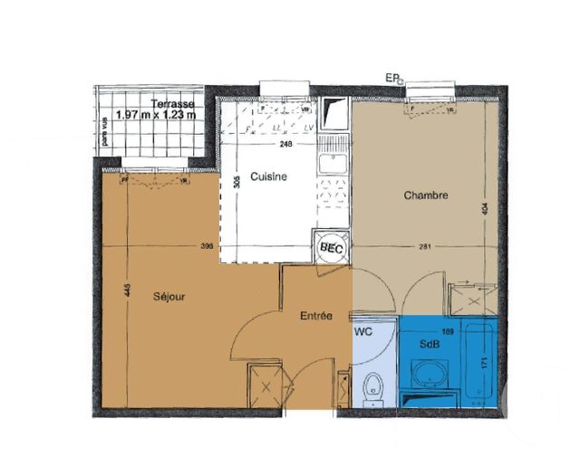 Appartement à vendre - 2 pièces - 39.7 m2 - VERNON - 27 - HAUTE-NORMANDIE - Century 21 Rive Gauche Immobilier