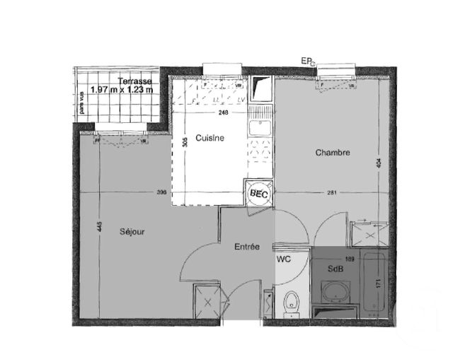 Appartement à vendre - 2 pièces - 39.7 m2 - VERNON - 27 - HAUTE-NORMANDIE - Century 21 Rive Gauche Immobilier